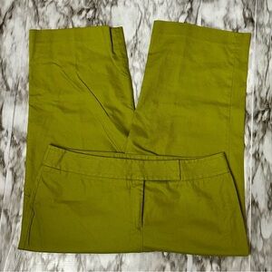 Josephine Chaus Spring Green Ankle Cropped Pants Ankle Capri Stylish Casual Fun